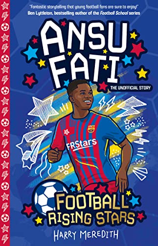 Book cover featuring Ansu Fati, a young soccer player in a Barcelona jersey.
