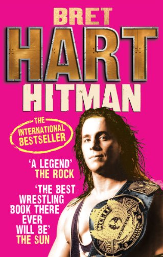 Book cover: "Hitman" by Bret Hart, featuring a portrait of the author.