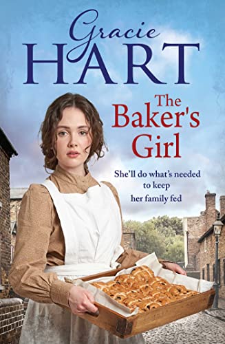 Book cover: woman in apron holding a tray of baked goods.