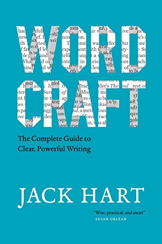 Book cover for "Wordcraft" by Jack Hart, with text collage design.