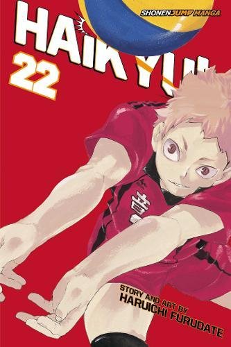 Manga cover featuring a volleyball player in a red uniform on a red background.