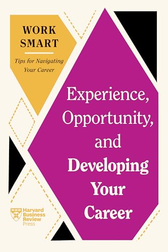 Book cover with purple and gold geometric design, title "Experience, Opportunity...