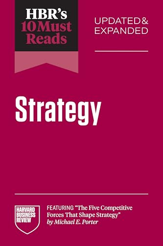 Red book cover with white text: "HBR’s 10 Must Reads on Strategy.