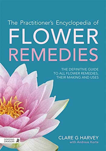 Book cover featuring a pink water lily and white text: "Flower Remedies.
