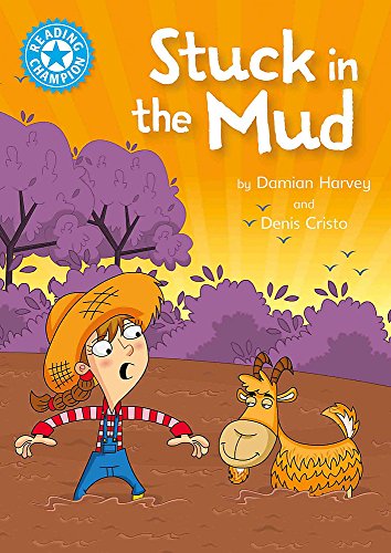 Book cover: child and goat in a muddy field, orange tones.