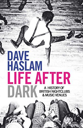 Book cover: black and white photo of dancing people, bold red title.
