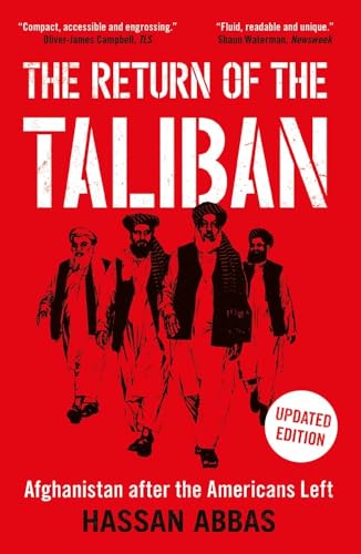 Red book cover depicting Taliban figures, titled “The Return of the Taliban.”