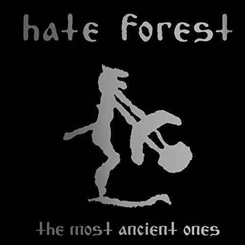 CD cover for Hate Forest’s “The Most Ancient Ones” with wolf-like figure.