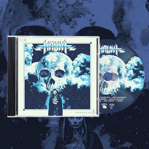 Haunt Dreamers CD featuring skull and figure artwork on a blue background.