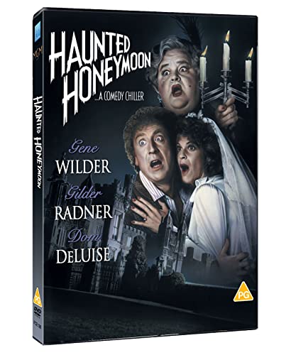 “Haunted Honeymoon” DVD cover featuring Gene Wilder, Gilda Radner, and Dom DeLuise.