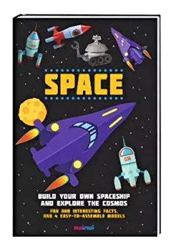 Black book cover with colorful illustrated spaceships and the word "SPACE".
