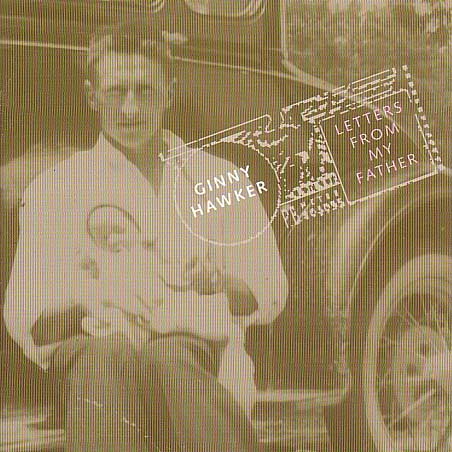 Sepia-toned photo of a man holding a baby, with postage stamp overlay.