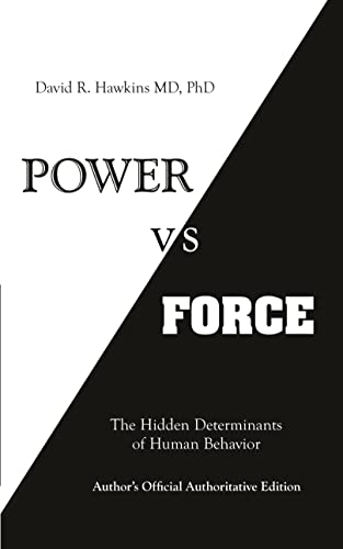 Book cover with black and white diagonal sections and the title Power vs Force.