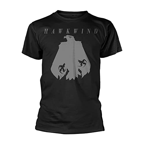 Black Hawkwind t-shirt with a gray eagle graphic on the chest.