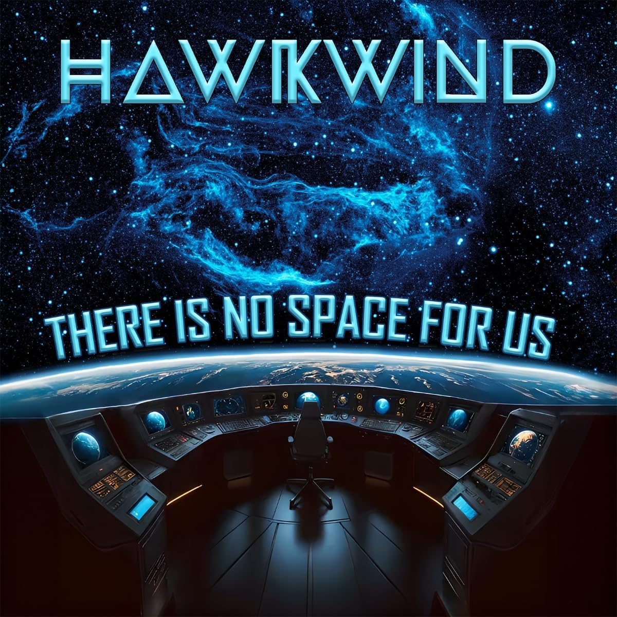 Album cover showing a spaceship cockpit overlooking Earth against a starry nebula background.