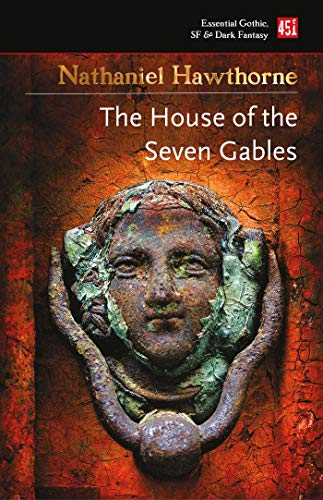Book cover: “The House of the Seven Gables” with a sculpted face.