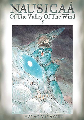 Nausicaä manga volume 5 cover, featuring a girl and giant insects.