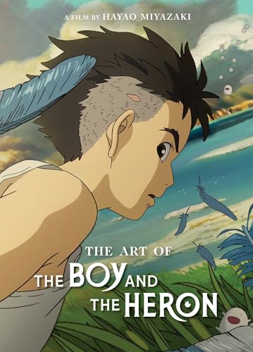 Anime-style illustration of a young boy looking forward with blue feathers falling nearby.
