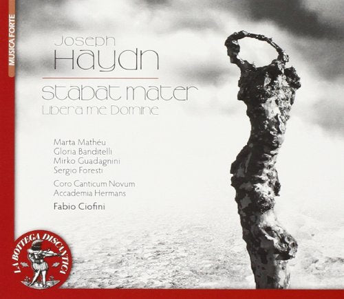 CD cover for Haydn’s Stabat Mater, featuring a textured, abstract sculpture.