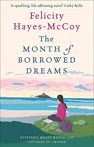Book cover with woman sitting on a grassy hill overlooking the sea.