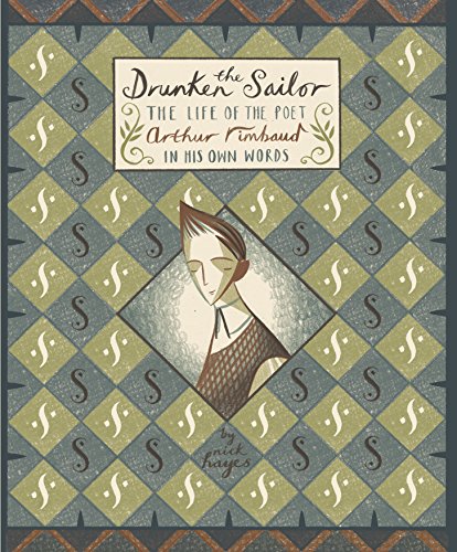 Book cover featuring a portrait of Arthur Rimbaud within a diamond pattern.