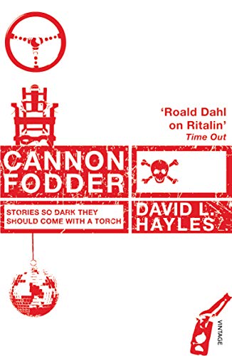 Red book cover with bold text "CANNON FODDER" and graphic imagery.