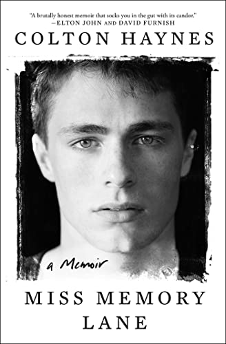 Book cover: black and white portrait of a young man, “Miss Memory Lane.”