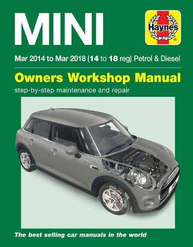 Haynes workshop manual cover for MINI petrol and diesel vehicles from 2014 to 2018.