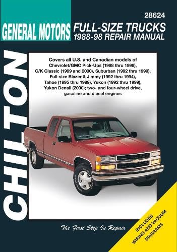 Cover of a Chilton repair manual for General Motors full-size trucks, 1988-98.