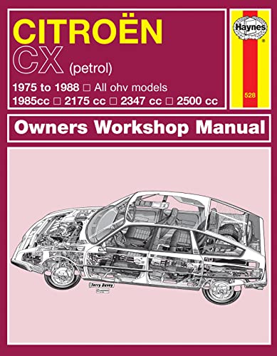 Citroen CX Owners Workshop Manual cover with cutaway car illustration.
