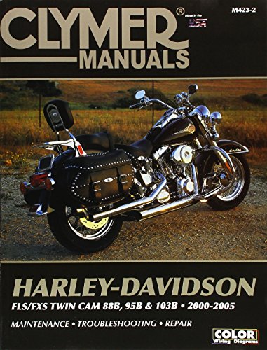 Clymer Harley-Davidson repair manual cover with a chrome motorcycle image.