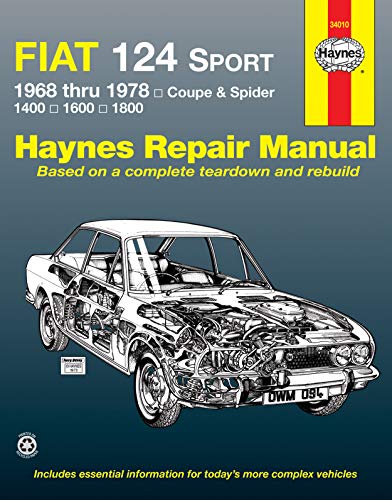 Haynes repair manual cover for Fiat 124 Sport Coupe & Spider.