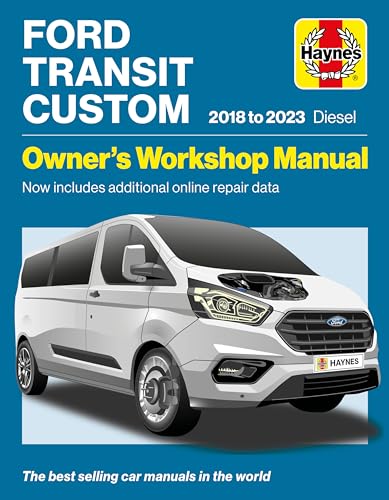 Ford Transit Tourneo Custom repair manual cover, white van pictured.