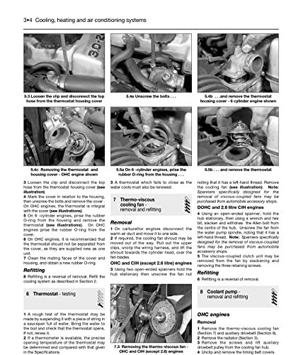 Black and white page from an Opel Omega/Senator repair manual, showing engine parts.