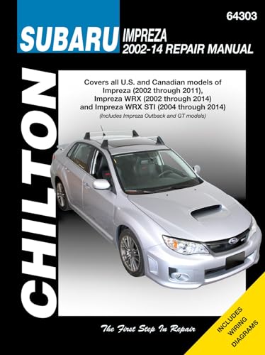 Chilton repair manual cover for Subaru Impreza & WRX (2002-2014).