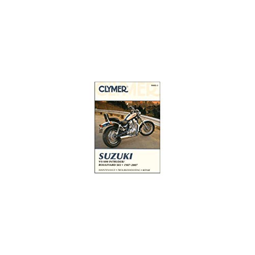 Suzuki VS1400 motorcycle repair manual cover with bike image.