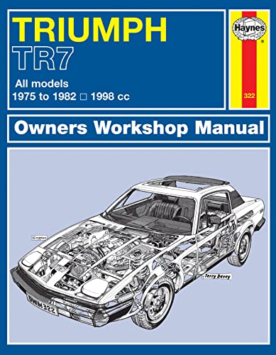 Haynes workshop manual cover for a Triumph TR7 sports car, cutaway view.