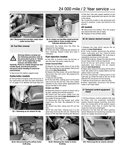 Close-up of a vintage Volvo car repair manual page with diagrams.