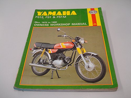 Yamaha FS1E motorcycle workshop manual cover, showing a red and white bike.