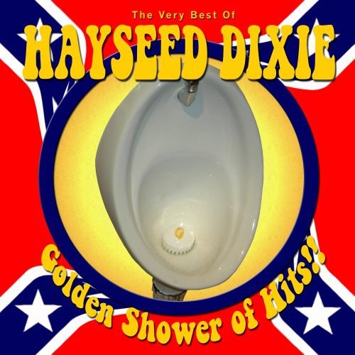 CD cover: "Hayseed Dixie" with a toilet image and Confederate flag.