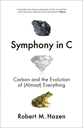 Book cover: “Symphony in C” with coal, diamond, and frog images.