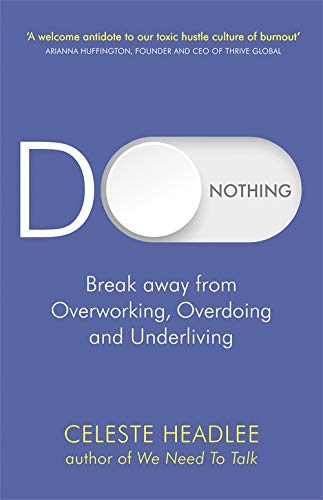 Book cover for Do Nothing by Celeste Headlee with a toggle switch graphic.