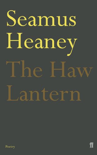 Book cover of The Haw Lantern by Seamus Heaney with yellow and brown text.