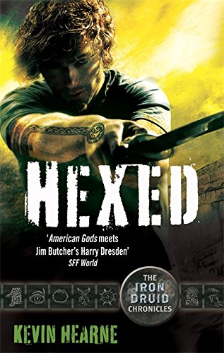 Book cover: man with tattoos aiming a gun, title "HEXED" in large letters.