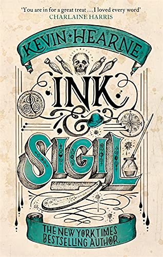 Book cover with ornate lettering, skull, and magical tools illustration.