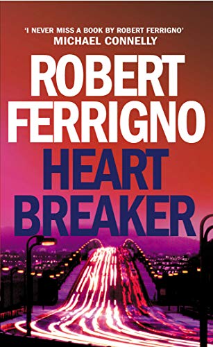 Book cover for “Heartbreaker” by Robert Ferrigno, with a city skyline.