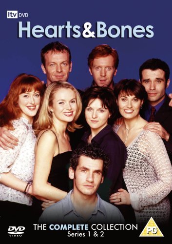 DVD cover for "Hearts & Bones" featuring a group portrait of actors.