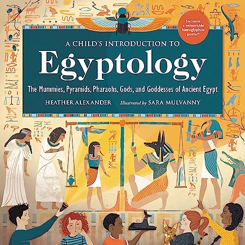 Book cover illustrating ancient Egyptian figures and modern children.