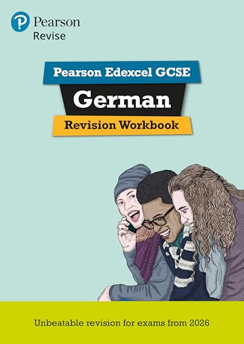 Pearson Edexcel GCSE German Revision Workbook cover with students.