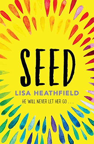 Book cover for "Seed" with colorful petal-like shapes and bold text.